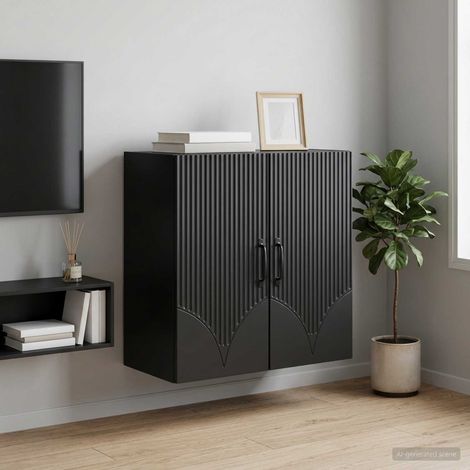 Armoire Murale Noir 59 x 31 x 60 cm Bois d'ingénierie vidaXL (1/5)
