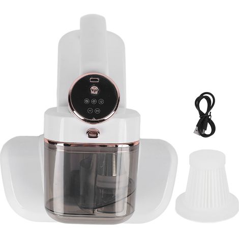 Aspirateur de lit de 10 000 Pa, aspiration puissante de 253,7 Nm, nettoyage en profondeur, aspirateur de matelas portable avec bac à poussière de 400 ml, pour oreillers, draps, canapés et peluches (1/5)