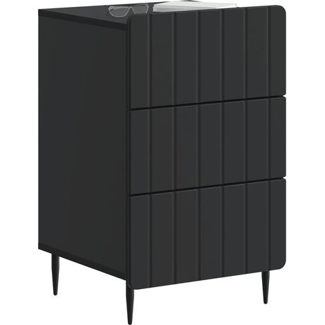 Maison Exclusive - Nachttisch mit Schubladen Schwarz 43 x 41 x 68