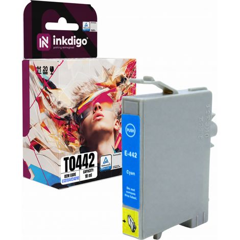 Inchiostro Inkdigo T0442 compatibile con Epson Stylus CX3650 C64 CX6400 CX6600 C84, certificato TÜV. (1/5)