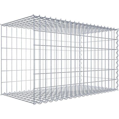 Gabiondeco - Gabion - Element de prolongation en longueur 100 cm x 60 cm x 50 cm (L x H x P). maille 5 x 10 cm. Spirale. Avert.: il manque une grille - Made in Germany (1/5)
