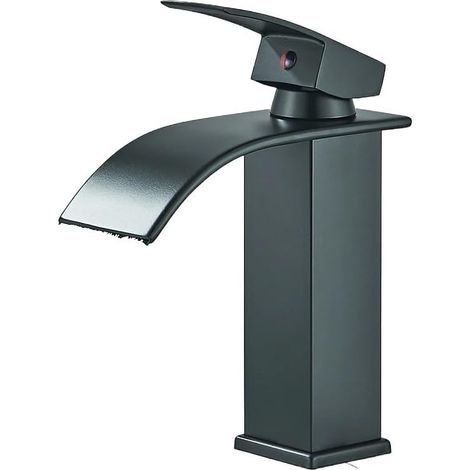 WASCHTISCHARMATUR Einzigen Griff Mixer Heißes Kaltes, Niedrig, Schwarz