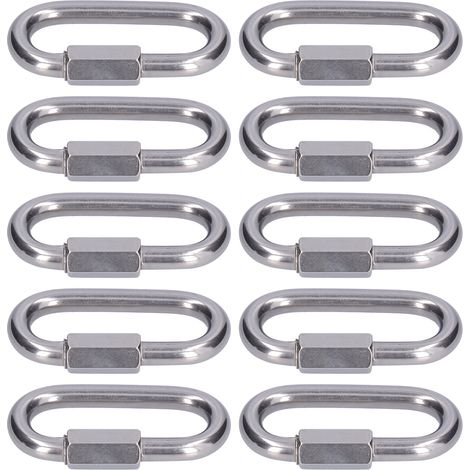 10Pcs Quick Link Connector Strong Durable Easy Install Small Size Chain ConnectorM10