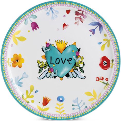 Egan Love piatto portata ceramica Turchese 31 cm
