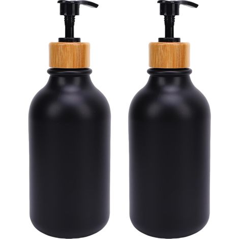 2-Piece Hand Soap Dispenser Set with Reusable Pump Head for Hand, Shampoo, Conditioner, Lotion, and Bathroom (1/5)