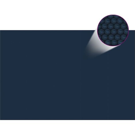 INLIFE Film solaire de piscine flottant PE 600x400 cm Noir et bleu (1/5)