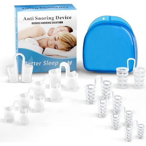 Lot de 8 mini pinces/bouchons de nez anti-ronflement en silicone (1/4)