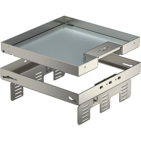 OBO Bettermann Caja cuadrada con salida de cable 243x243mm Acero inoxidable, inoxidable A2 1.4301, 7409238