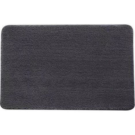 Tapis antidérapant de salle de bain, tapis de sol absorbant, tapis de chambre, gris foncé 40x60cm (1/5)