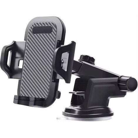 Soporte universal para teléfono de coche – Soporte con ventosa para parabrisas, salpicadero y rejilla de ventilación – Soporte para smartphone ajustable 360° Negro (1/5)
