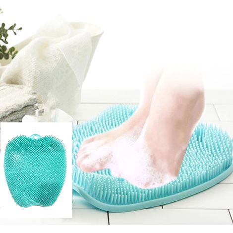 Tapis de gommage exfoliant pour pieds, brosse douche massage anti-peau morte, nettoyant doux pour semelles, format antidérapant (1/5)