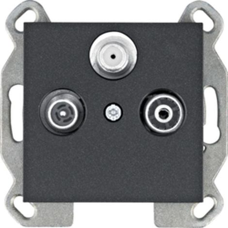 Hager Antennensteckdose RTV-SAT schwarz Unterputz Koaxial