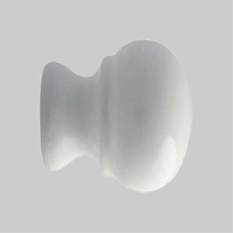Pomolo legno laccato "101" ø 25 - bianco (1/2)