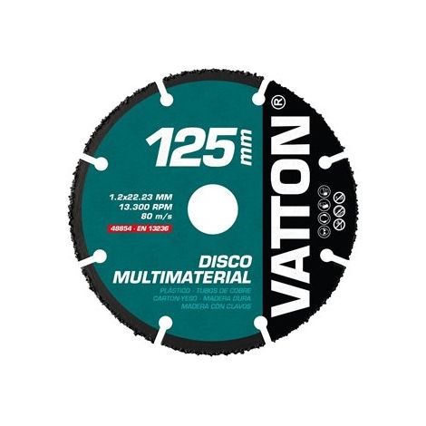 Disco segmentado ultimaterial (Ø125mm 13300 RPM) para corte en seco (6 unidades) (1/2)