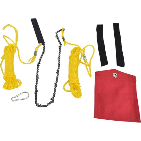 Tronçonneuse de poche 61 cm (24 pouces), 34 sections, 11 lames, pliable et portable, idéale pour la coupe du bois, le camping, la chasse et le jardinage. (1/5)