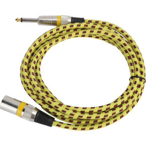 Câble d'interconnexion symétrique JORINDO XLR mâle vers jack TRS 6,35 mm (1/4 pouce) - Connecteur microphone XLR vers jack TRS 6,35 mm (1/4 pouce) - Câble tressé JD6011 (1/5)