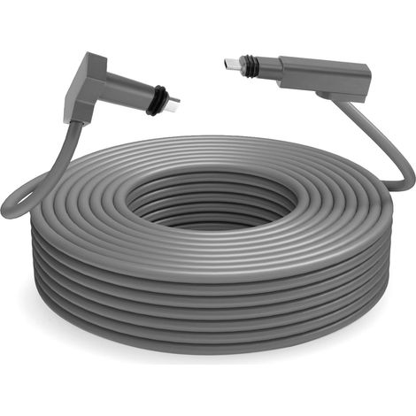 Câble de remplacement pour satellite, étanche IP68, 1200 Mbps, avec passe-câble mural et clip de fixation pour satellite rectangulaire V2, 30 m (100 pi) (1/5)