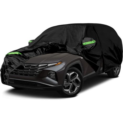 Bâche Voiture Étanche Compatible avec 2010-2024 Tucson/N-Line SUV, Housse de Voiture complète Housse Voiture Extérieur Respirante avec Fermeture éclair de Porte et Bandes Coupe-Vent (1/5)