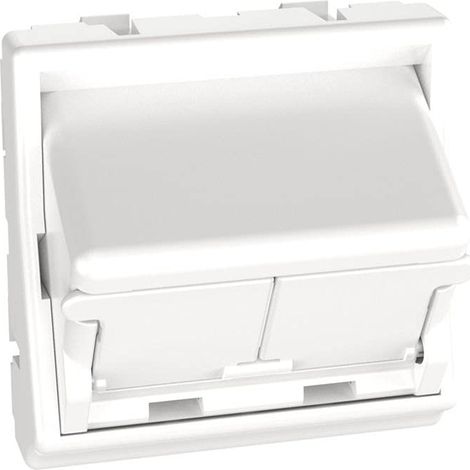 PANDUIT 45 X 45MM ADAPTER WITH ONE 1/2 SIZE SLOPED SHUTTERED MODULE INSERT CFPFS2SAW