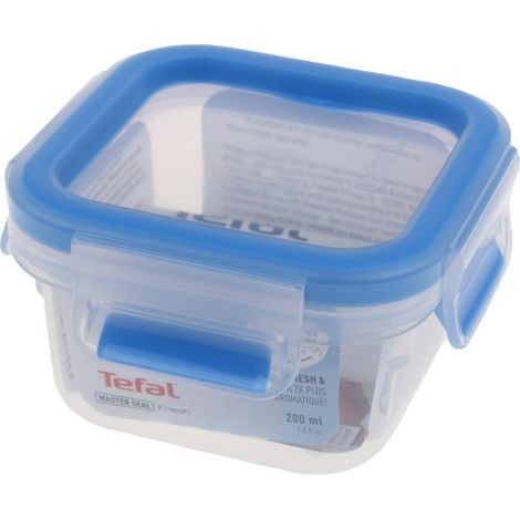 Tefal - clip & close quadrato per scatola per alimenti - 200ml - k3021612 - 4168430001366