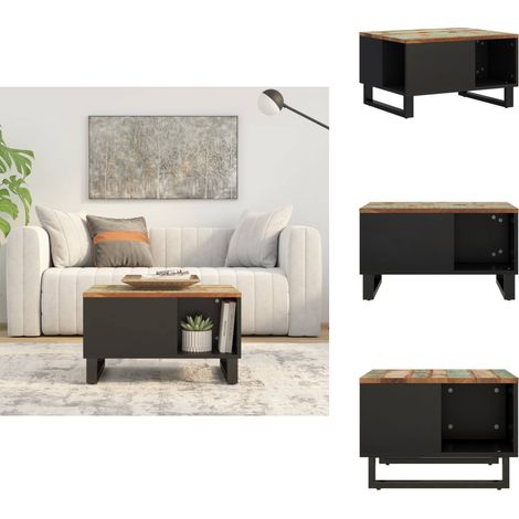 Table basse 60x50x35 cm bois de récupération massif - Table Basse Design - Table Basse Industrielle - Table Basse Vintage - Meuble En Bois Recyclé - Table Basse Rustique (1/5)