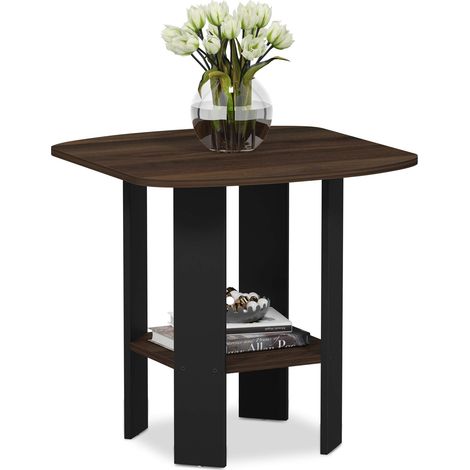 Table d'Appoint de Chevet, Noyer Columbia/Noir (1/5)