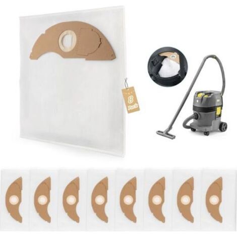 Sacs à poussière pour aspirateur Karcher NT 22/1 - Rechange compatible - Lot de 8 (1/5)