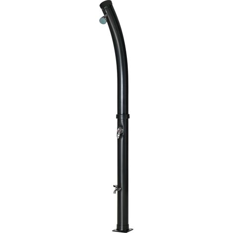 Douche solaire extérieure 20L, température réglable jusqu'à 60°C, noire (1/5)