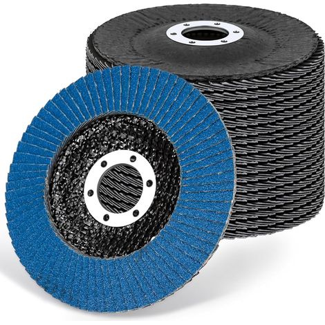 Lot de 9 Disque abrasif, Diamètre 115 mm, Grain 40, Épaisseur 22,2 mm, Pour meuleuse d'angle (1/5)