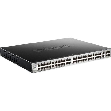 Switch Gestito Layer 3 D-Link DGS-3130-54PS con 48 Porte Gigabit Ethernet (10/100/1000) e PoE integrato, Modello S55100977 (1/4)