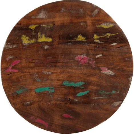 Dessus de table Dessus de bureau Plateau de table Ø 40x1,5 cm rond bois massif de récupération (1/5)