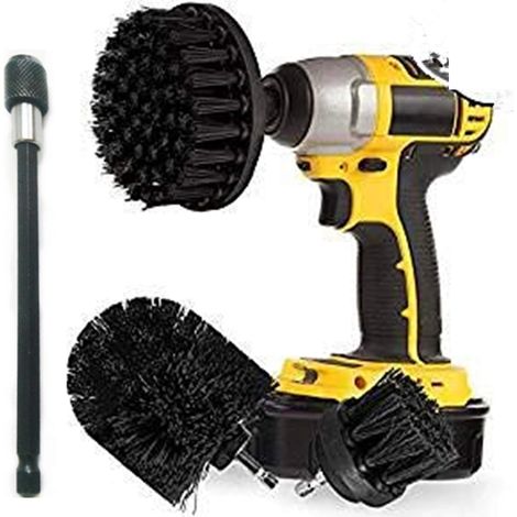 Kit spazzola per trapano ultra rigida con estensione da 6 pollici, accessorio per la pulizia del trapano (1/4)