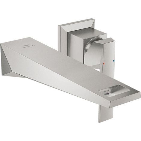 Grohe Allure Brilliant Mitigeur lavabo mural 2 trous Taille L Finition inox brossé infinity, 29403DC0 (1/2)