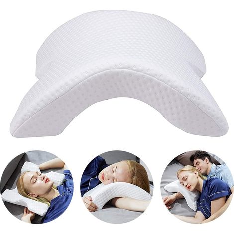 Oreiller multifonctionnel en mousse à mémoire de forme, pour dormeurs latéraux (1 pièce).-AquaForge (1/5)