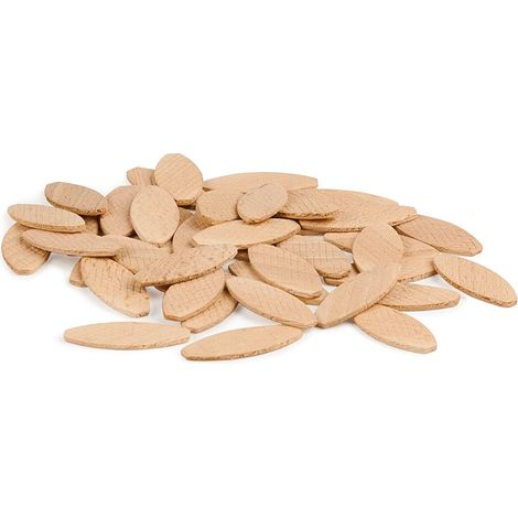 100 tasselli piatti in legno di faggio. Ideali per fresatrici/frese a lamelle (47 x 15 x 4 mm). (1/4)