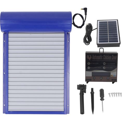 Ouvre-portail de poulailler automatique, solaire, minuterie programmable quotidienne, ferme avicole, dense et précise (1/5)