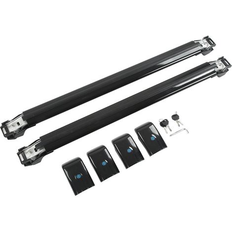 Barre de toit transversale porte-bagages en alliage d'aluminium aviation pour Highlander RAV4, coffre de toit robuste, kit de 2 pièces, fixation universelle (1/5)