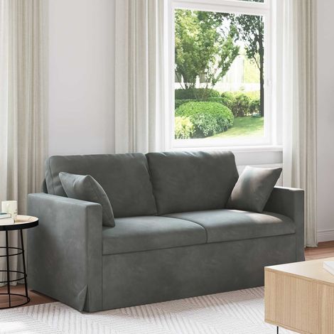vidaXL Divano Grigio scuro 158 x 78 x 80 cm Velluto (1/5)