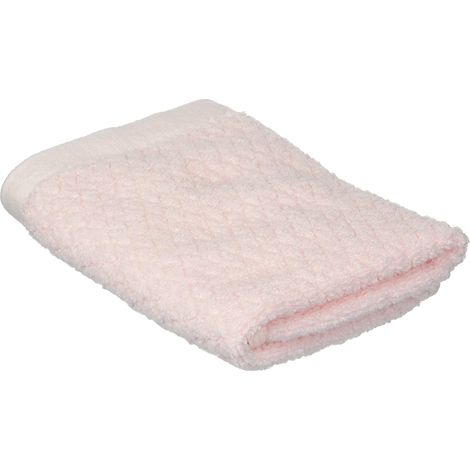 Diamond Jacquard Lot de 6 Gants de Toilette en Jacquard Rose Clair (1/2)