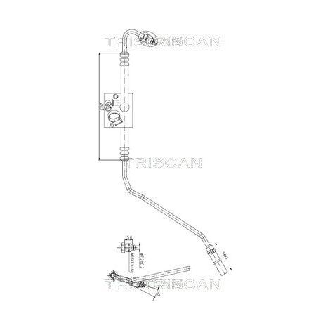 Tuyau hydraulique, direction TRISCAN 8516 29023 SEAT 6Q1 423 891 H