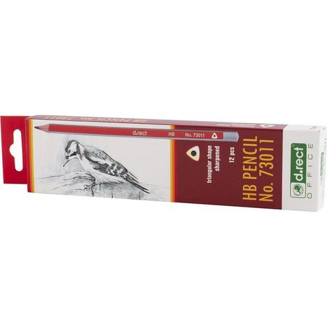 Crayon triangulaire en bois HB (12 pièces) D.rect