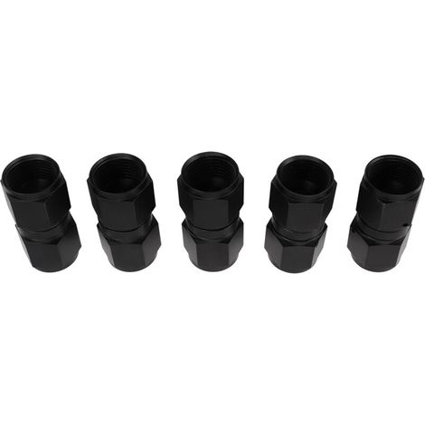 Adaptateur de Raccord de Carburant en Alliage D'aluminium Noir 10AN, Coupleur Droit Pivotant pour Conduite de Carburant, Pompe à Carburant, Filtre à Carburant, Compatible avec. (1/5)