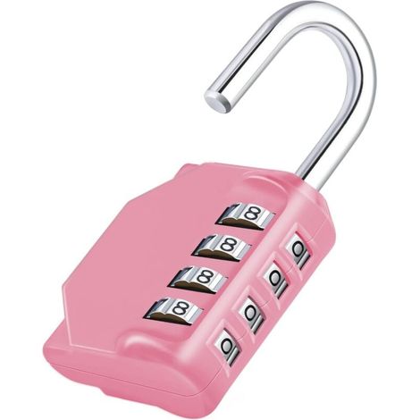 Code Locker for College Locker, Code Lock for Sports, College, School Locker, 4-Digit Outdoor Padlock for Gate, Garden Shed, Pink MUMU (1/4)