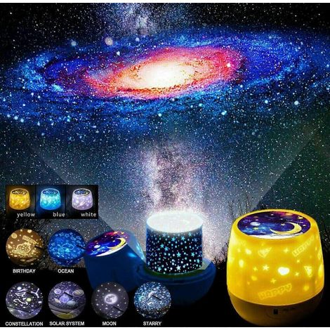 Veilleuse LED avec projecteur pour vous aider à vous endormir, veilleuse ciel étoilé pour enfants, veilleuse ciel étoilé avec vagues SDWHBYV (1/4)