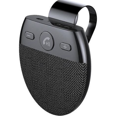 Kit mains libres Bluetooth 5.0 pour voiture - Lecteur de musique sans fil avec micro et réduction du bruit, à fixer sur le pare-soleil (1/5)