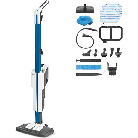 Polti – Nettoyeur vapeur portable 2 en 1 – Balai vapeur et nettoyeur vapeur – 15 accessoires – Élimine 99,9% des germes et bactéries (1/8)