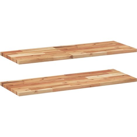 Maison Exclusive - Schweberegale 2 Stk. 100x30x2 cm Massivholz Ak