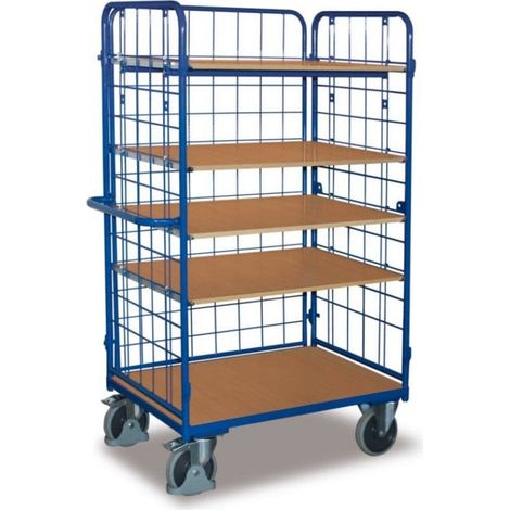 VARIOfit Etagenwagen hoch 1.200 x 800 mm 5 Böden 3 Wände (1/2)