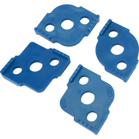 Lot de 4 gabarits d'angle arrondi R en plastique ABS, calibre de routage pour bois, repère d'angle pour cadre meuble bricolage (1/5)