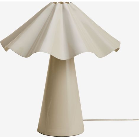 Lampe de table ↑40 cm en fer Veyora SKLUM Tapioca Beige